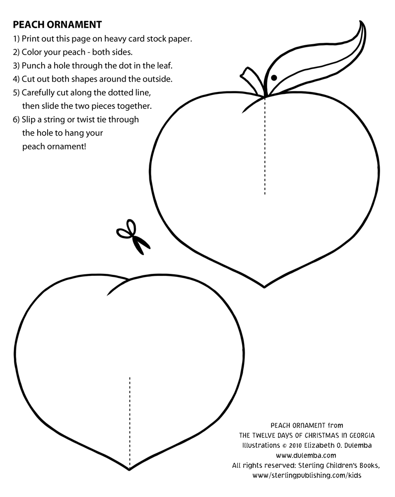 peach coloring page