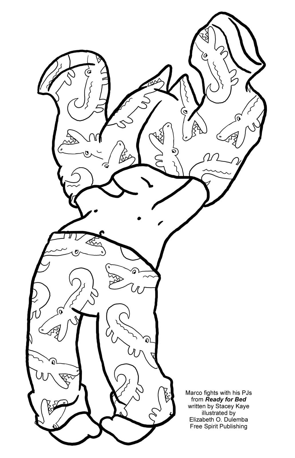 pajamas in the morning coloring pages - photo #4