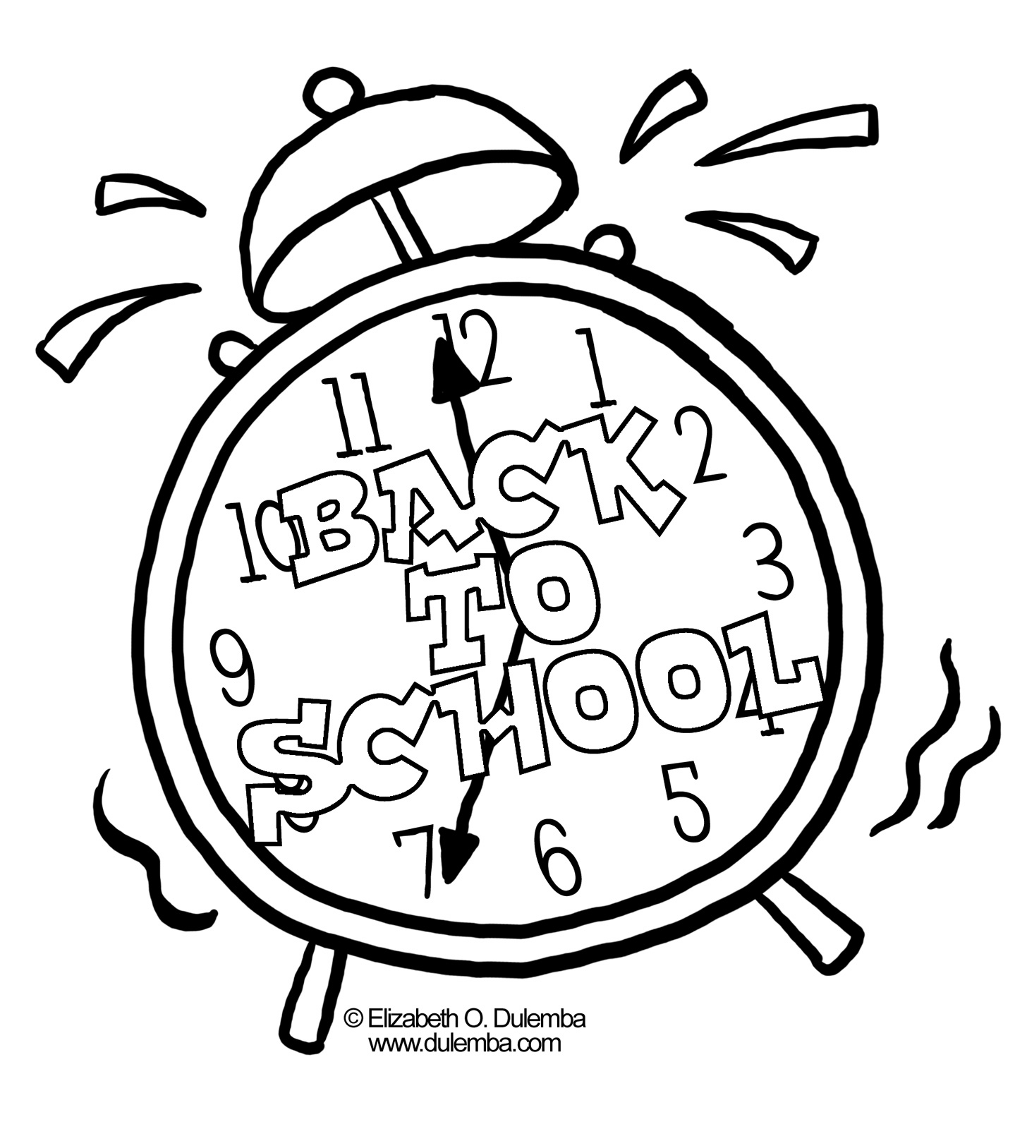 Clock Coloring Pages