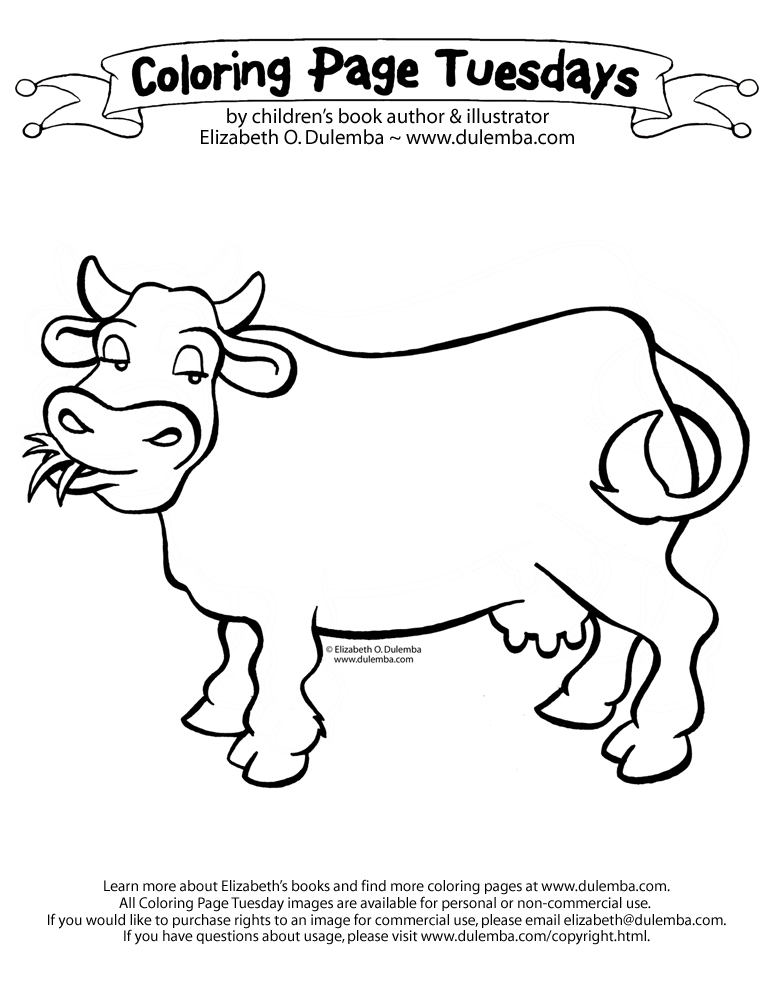 dulemba: Coloring Page Tuesday! - Moo-Cow