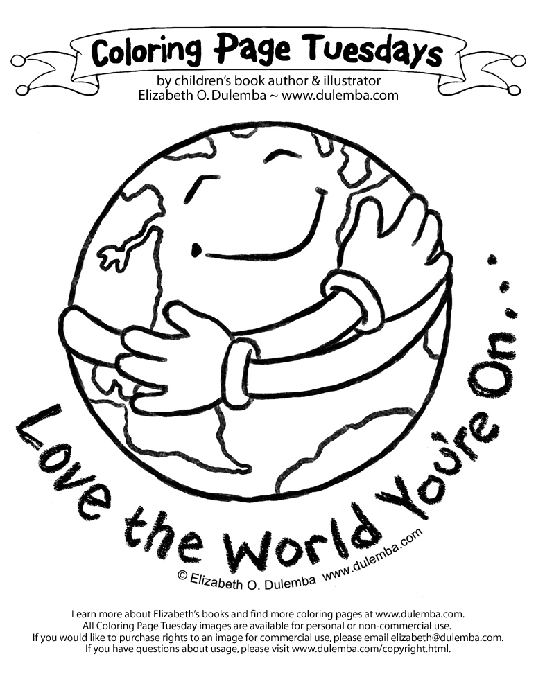 dulemba: Coloring Page Tuesday - Earth Day '09