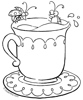 dulemba: Coloring Page Tuesday - Hot Tub for Bugs!
