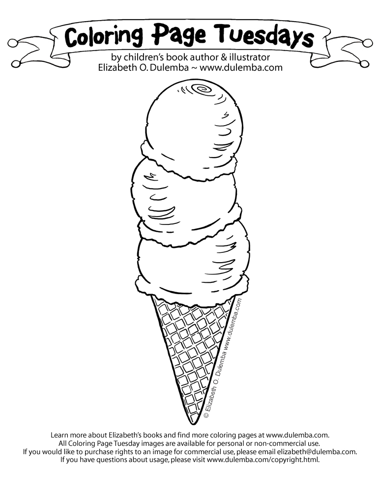 icecream cone coloring pages - photo #36
