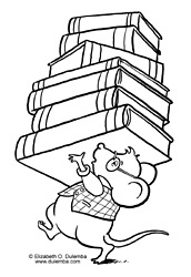 Dulemba Coloring Page Tuesday Library Mouse