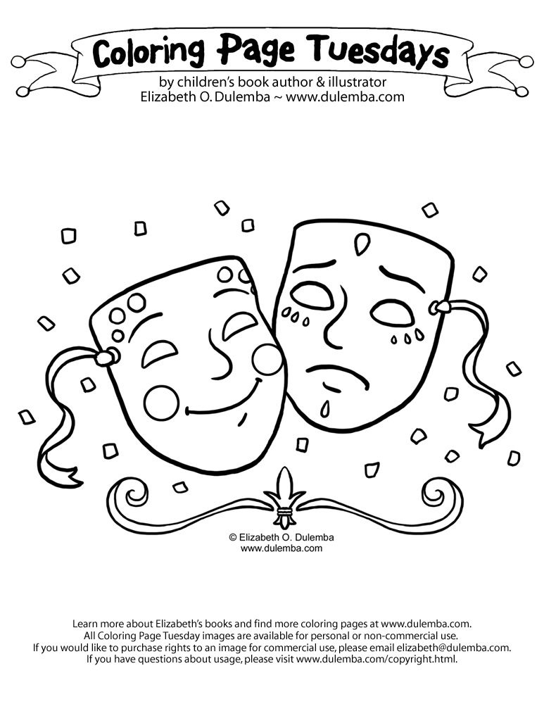 fat tuesday coloring pages - photo #2