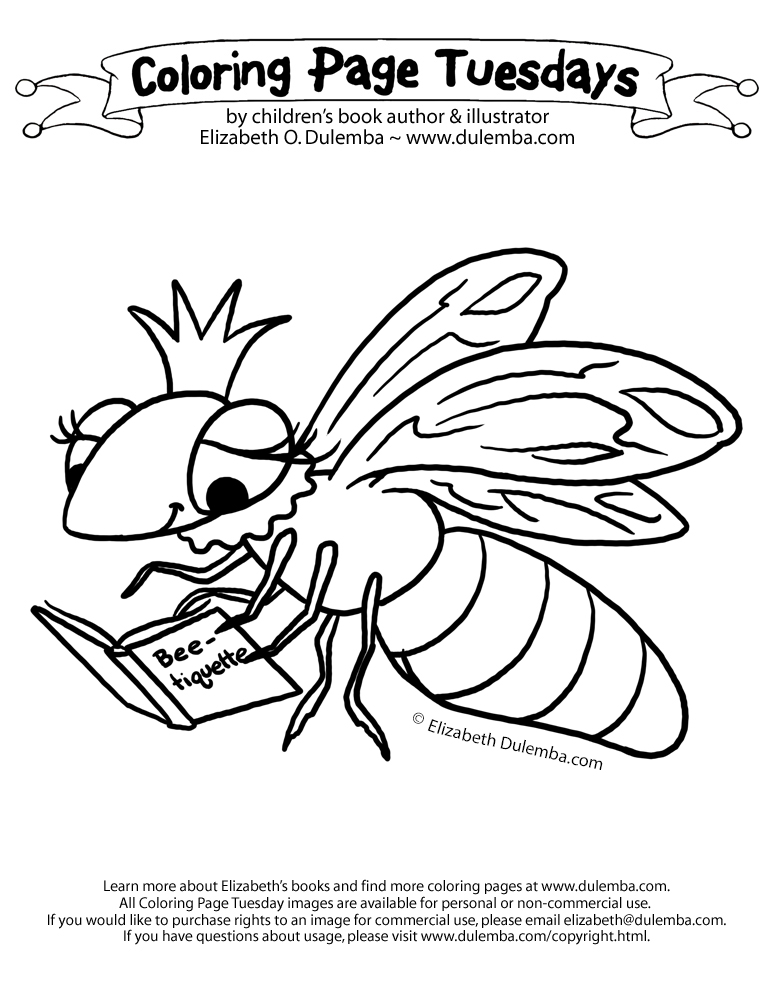 queen bee coloring pages