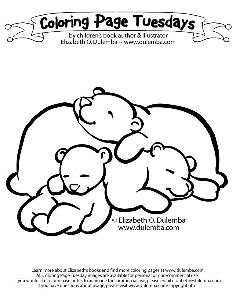 Sleeping Bears coloring page Preschool Pinterest