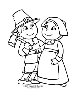 thanksgiving pilgrims coloring pages