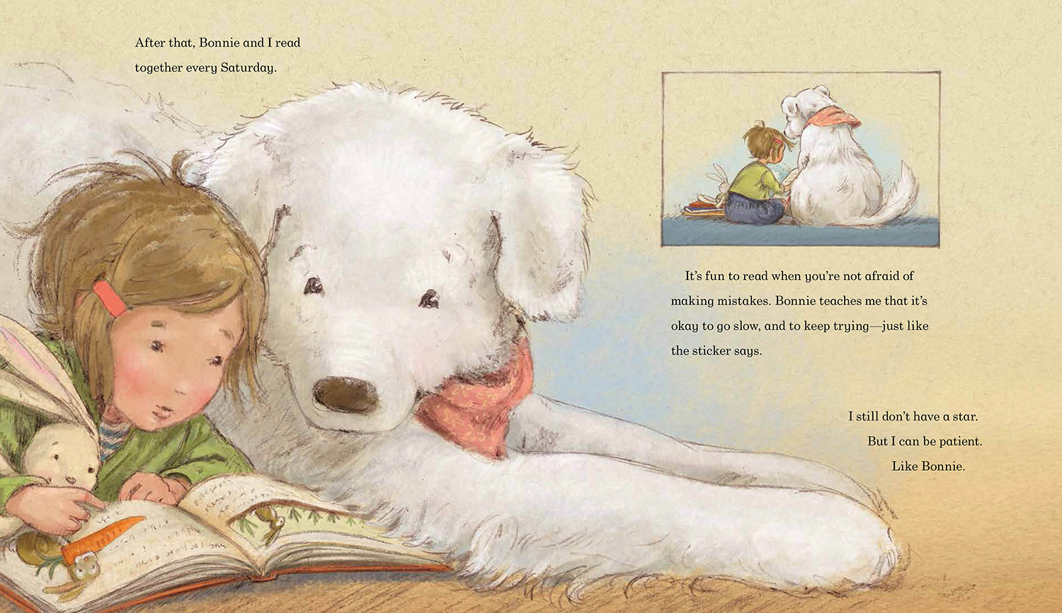 Дети читают собаке. Мэйделин Финн и библиотечная собака. Щенок и книга иллюстрация. Иллюстратор книг.