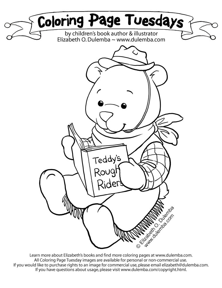 dulemba: Coloring Page Tuesday - Teddy's Rough Riders